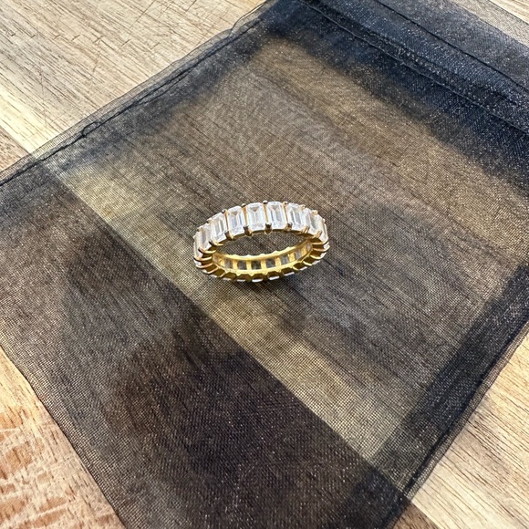 Adina Eden Baguette Eternity Band in CZ/Gold - Picture 8 of 9